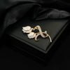 Wholesale Women's Zinc Alloy Doubleheaded Tulip Threedimensional Flower Brooch With Electroplating