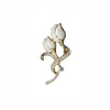 Wholesale Women's Zinc Alloy Doubleheaded Tulip Threedimensional Flower Brooch With Electroplating