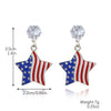 Wholesale Women's Zinc Alloy Earrings With Love Heart Star And Geometric Patterns Electroplated