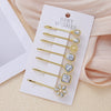 Wholesale Women's Zinc Alloy Electroplated Water Drops Flower Shaped Hair Clip Turquoise Hair Accessories