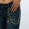 Wholesale Women's Zinc Alloy Fivepointed Star Pendant Tassel Street Punk Waist Chain