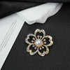 Wholesale Women's Zinc Alloy Flower Shaped Electroplated Brooch Accessories