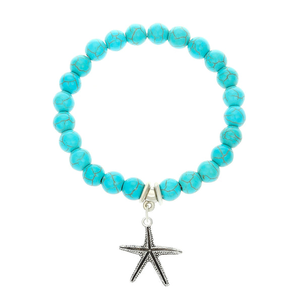 Wholesale Women's Zinc Alloy Geometric Beaded Cross Bracelet With Electroplating Jewelry