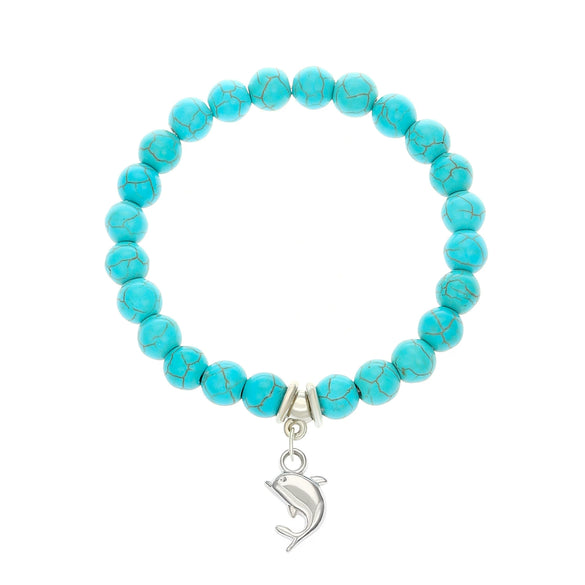 Wholesale Women's Zinc Alloy Geometric Beaded Cross Bracelet With Electroplating Jewelry