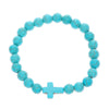 Wholesale Women's Zinc Alloy Geometric Beaded Cross Bracelet With Electroplating Jewelry