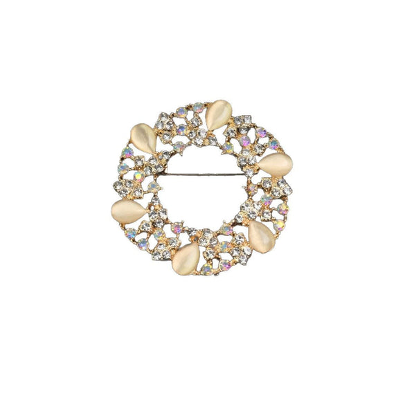 Wholesale Women's Zinc Alloy Geometric Brooch With Electroplating