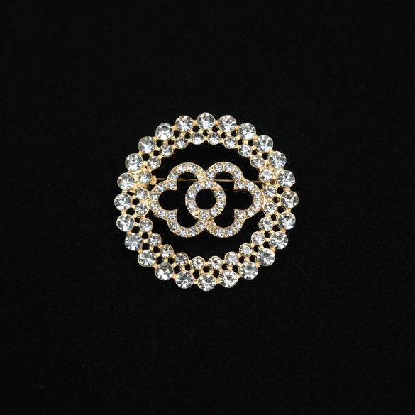 Wholesale Women's Zinc Alloy Geometric Flower Drop Shape Electroplating Brooch Jewelry