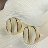 Wholesale Women's Zinc Alloy Geometric Irregular Round Glaze Electroplating Earrings