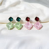Wholesale Women's Zinc Alloy Geometric Little Fresh Rhombus Electroplated Earrings