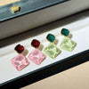 Wholesale Women's Zinc Alloy Geometric Little Fresh Rhombus Electroplated Earrings