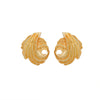 Wholesale Women's Zinc Alloy Geometric Screwshaped Wings Hollowout Electroplated Earrings