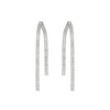 Wholesale Women's Zinc Alloy Geometric Tassel Chain Earrings Set With Diamonds Light Luxury Style