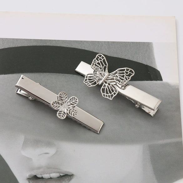 Wholesale Women's Zinc Alloy Handmade Butterfly Leaf Hairpin Hair Accessories Spring Clip