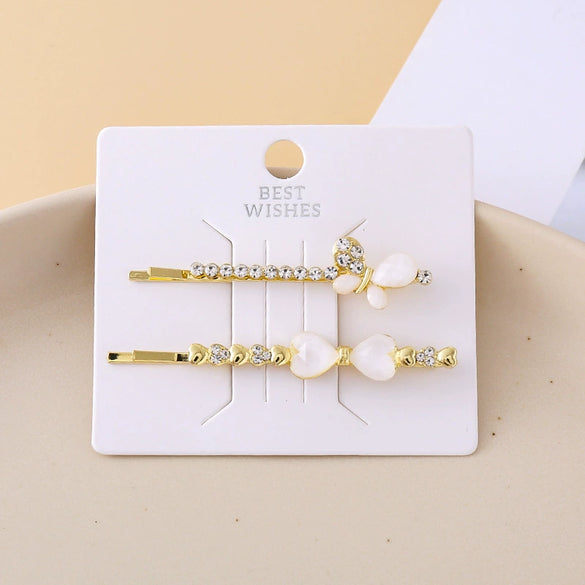 Wholesale Women's Zinc Alloy Handmade Daisy Pattern Word Clip Hairpin