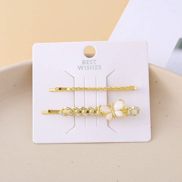 Wholesale Women's Zinc Alloy Handmade Daisy Pattern Word Clip Hairpin