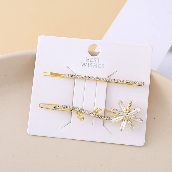 Wholesale Women's Zinc Alloy Handmade Daisy Pattern Word Clip Hairpin