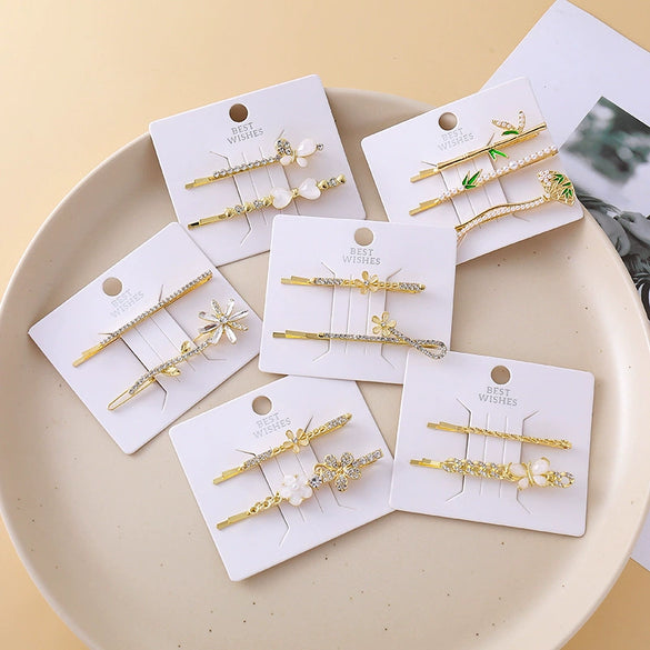 Wholesale Women's Zinc Alloy Handmade Daisy Pattern Word Clip Hairpin