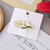 Wholesale Women's Zinc Alloy Handmade Elegant Duck Bill Clip Hair Accessories With Wheat Ears Pattern
