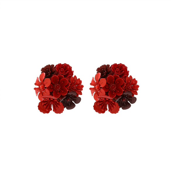 Wholesale Women's Zinc Alloy Handwoven Flower Earrings