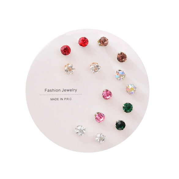 Wholesale Women's Zinc Alloy Heart Shaped Earrings Set With Electroplating Treatment Simple And Trendy Design