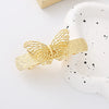 Wholesale Women's Zinc Alloy Hollow Metal Bow Spring Clip Hairpin With Electroplating And Baroque Style And Rhinestones