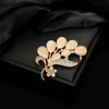 Wholesale Women's Zinc Alloy Leaf Shaped Simple Style Brooch With Electroplating