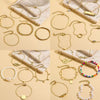 Wholesale Women's Zinc Alloy Multilayer Bracelet Retro Simple Style With Heart And Geometric Patterns Electroplated