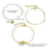 Wholesale Women's Zinc Alloy Multilayer Bracelet Retro Simple Style With Heart And Geometric Patterns Electroplated
