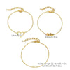 Wholesale Women's Zinc Alloy Multilayer Bracelet Retro Simple Style With Heart And Geometric Patterns Electroplated