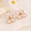Wholesale Women's Zinc Alloy Oil Dripping Flower Earrings