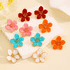 Wholesale Women's Zinc Alloy Oil Dripping Flower Earrings