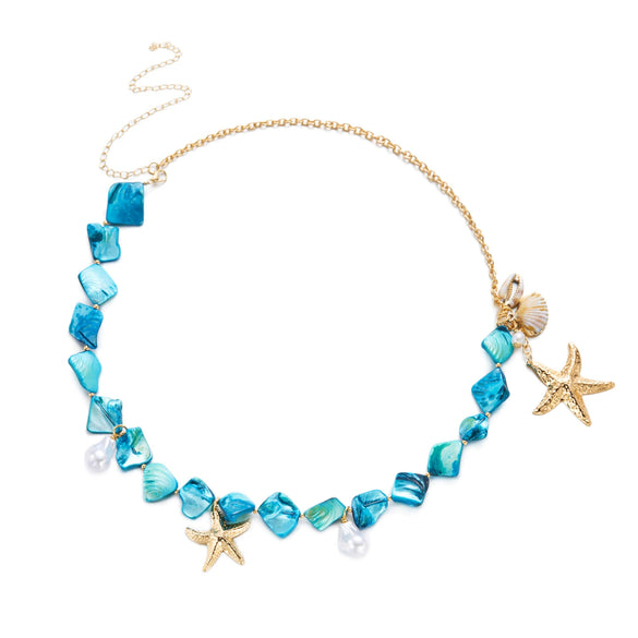 Wholesale Women's Zinc Alloy Shell And Starfish Pendant Waist Chain