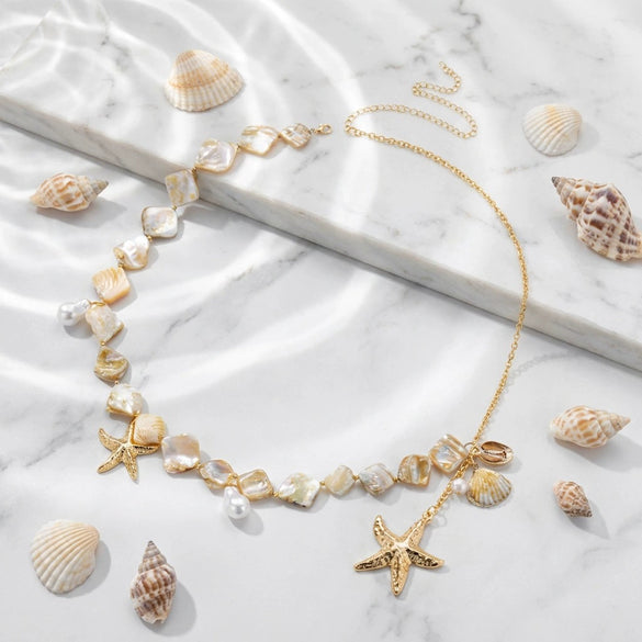 Wholesale Women's Zinc Alloy Shell And Starfish Pendant Waist Chain