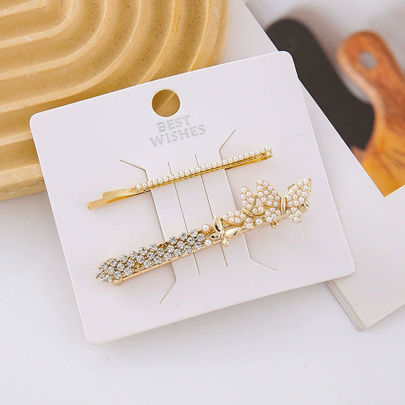 Wholesale Women's Zinc Alloy Side Bangs Clip With Butterfly Design Heavy Industry Fairy Style