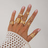 Wholesale Women's Zinc Alloy Star Geometric Metal Ring With Electroplating