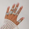 Wholesale Women's Zinc Alloy Star Geometric Metal Ring With Electroplating