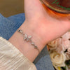 Wholesale Women's Zircon Butterfly Copper Bracelet With Electroplating Treatment Animal Insect Style