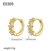 Wholesale Women's Zircon Earrings Copper Material Fivepointed Star Design Electroplated