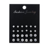Wholesale Women's Zircon Earrings Set Zinc Alloy Geometric Style Diamond Design