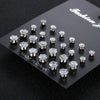 Wholesale Women's Zircon Earrings Set Zinc Alloy Geometric Style Diamond Design