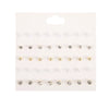 Wholesale Women's Zircon Earrings Set Zinc Alloy Geometric Style Diamond Design