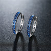 Wholesale Women's Zircon Earrings With Large Circle Shape And Single Row Crystal Featuring Flower Pattern And Electroplating Treatment