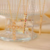 Wholesale Women's Zircon Multicolor Cross Twisted Chain Necklace Fashion Geometric Style