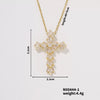 Wholesale Women's Zircon Multicolor Cross Twisted Chain Necklace Fashion Geometric Style