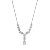 Wholesale Women's Zircon Pendant Necklace With Artificial Crystal And Copper Geometric Style Furnace Vacuum Plating And Electroplating Treatment