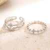 Wholesale Women's Zirconencrusted Copper Flower Ring Light Luxury Style