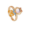 Wholesale Women's Zirconia Ring Copper Geometric Cartoon Characters Electroplated Style