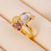 Wholesale Women's Zirconia Ring Copper Geometric Cartoon Characters Electroplated Style