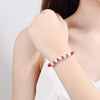 Wholesale Women's Zodiac Rat Woven Red Rope Bracelet 925 Sterling Silver Electroplated