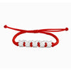 Wholesale Women's Zodiac Rat Woven Red Rope Bracelet 925 Sterling Silver Electroplated